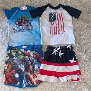 2 matching sets boys swim